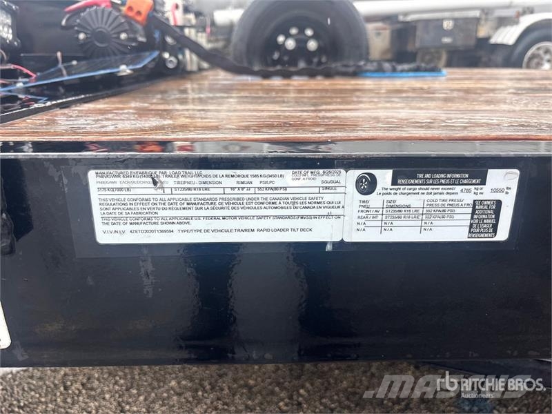 Load Trail 10550 lb 20 ft T/A Equipment Trailer Remorci transport vehicule