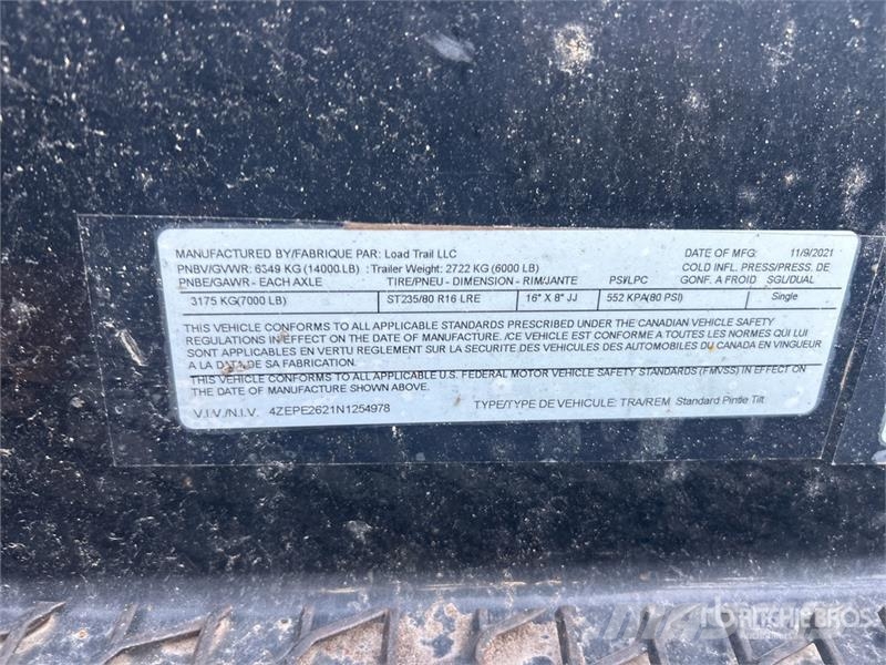 Load Trail 26 ft T/A Tilt Deck Trailer Maskintransporter