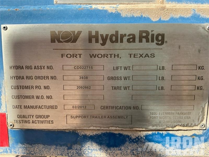 Loadcraft (6) 49 ft Coil Tubing Reel Trailer Processing Equipment