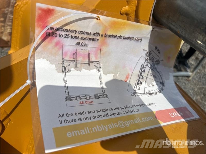 LYALS ALS EB320 48 in Digging Excavator Bucket - F Baldes
