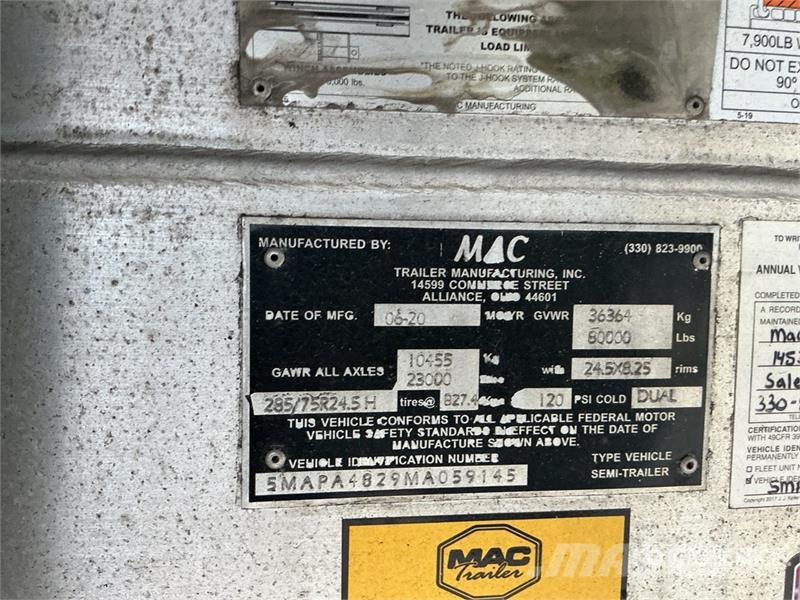 MAC TNAR48AA 48 ft T/A Flatbed Trailer フラットベッド／ドロップサイドトレーラー