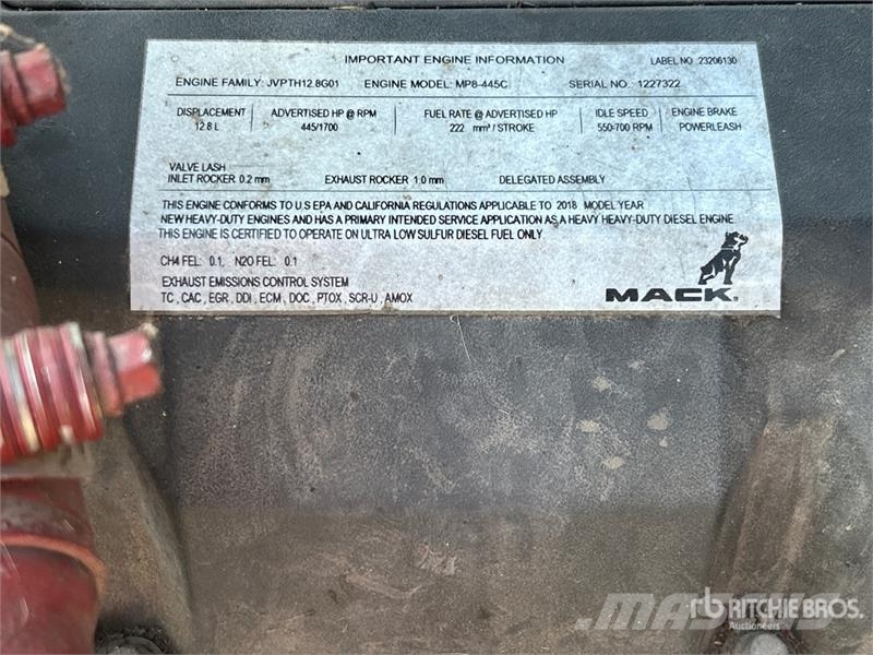 Mack Anthem 6x4 T/A Sleeper Truck Tractor 曳引機組件