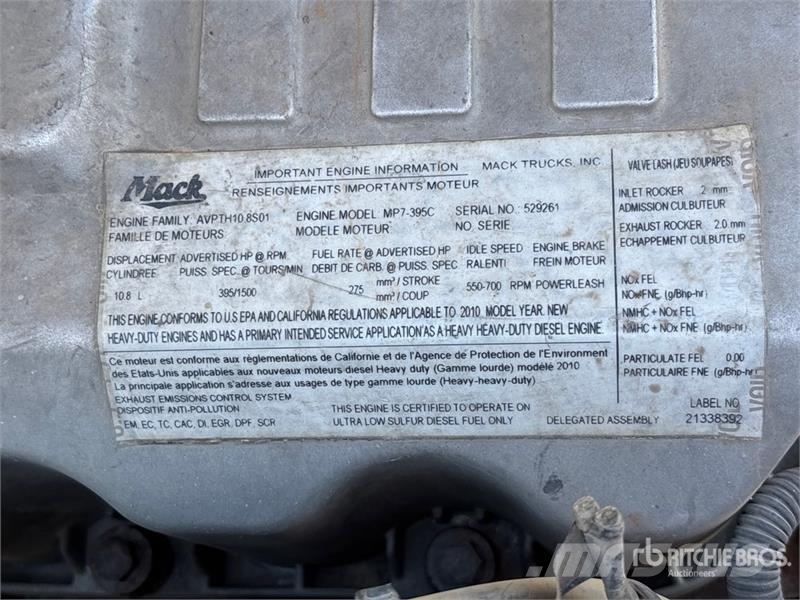 Mack CXU613 6x4 T/A Dump Truck Tipper trucks