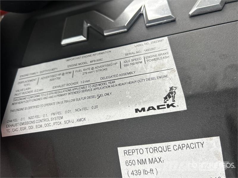 Mack GR64B 8x4 Tri/A Dump Truck (Unused) Kiper tovornjaki