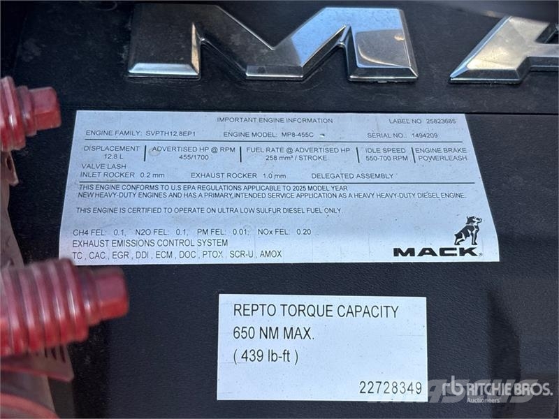 Mack GR64F 6x4 Tri/A Dump Truck Kipper