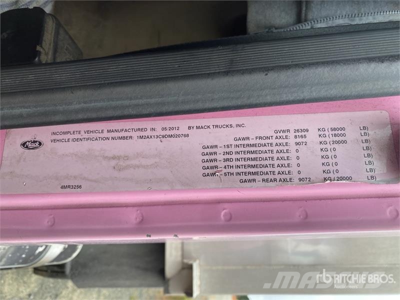 Mack GU813 10x4 Quad/A Dump Truck Camiones bañeras basculantes o volquetes