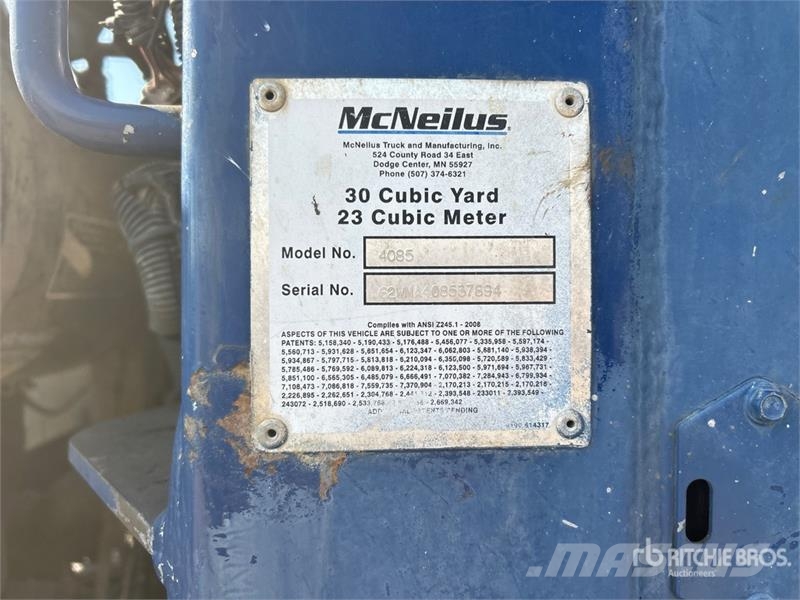 Mack MRU633 10x4 Front Loader Waste Collection Truck Camion dei rifiuti