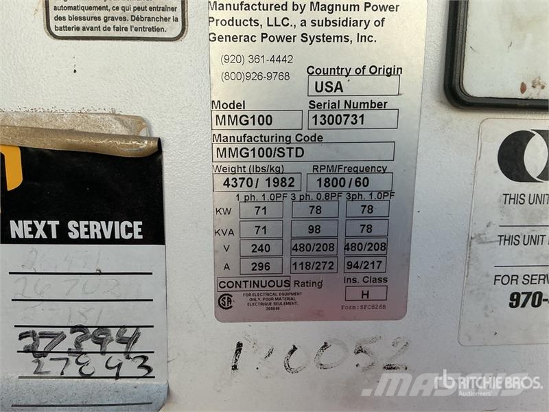 Magnum 71 kVA Mobile Generator Set مولدات ديزل