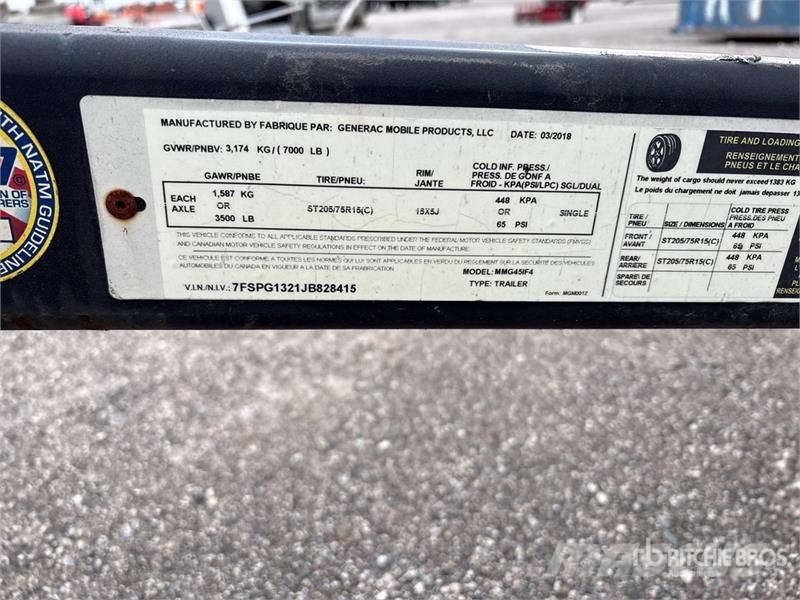Magnum MMG45IF4 47 kVA Mobile Generator Set (Inoperable) Diesel Generatoren