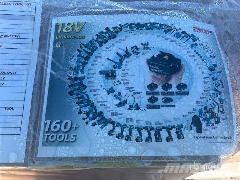 Makita 20 Piece Air Nail Gun & 18 volt Cordless Tool Set Other components