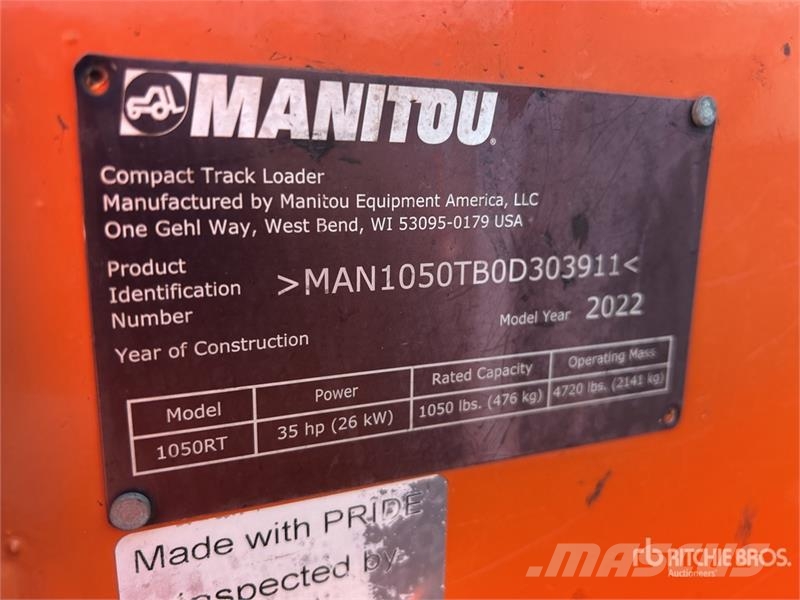 Manitou 1050RT Compact Track Loader Carregadoras de direcção deslizante