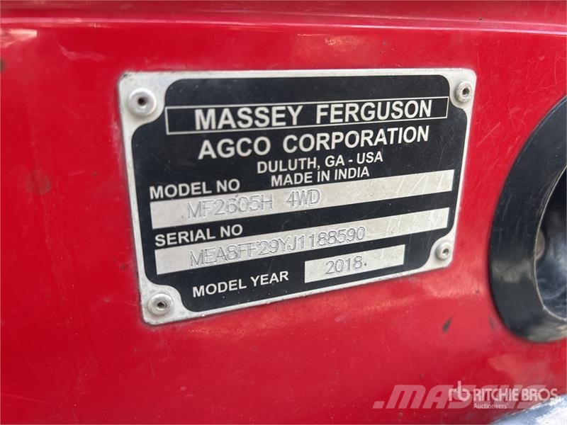 Massey Ferguson MF2605H 4WD Tractor الجرارات