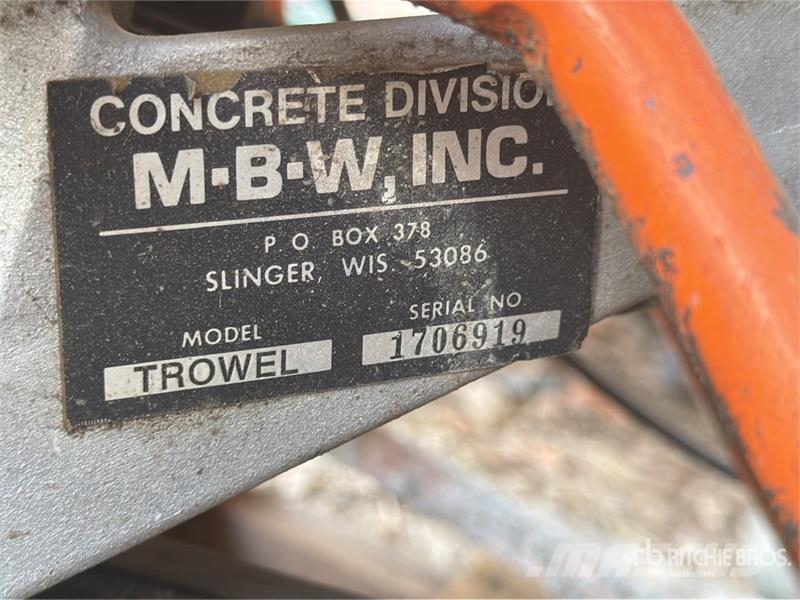 MBW INC TROWEL Power Trowel Skje