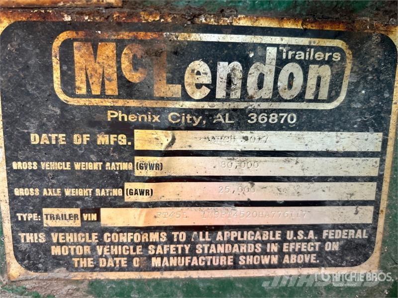 McLendon FT45L 45 ft T/A Log Trailer Timber trailers