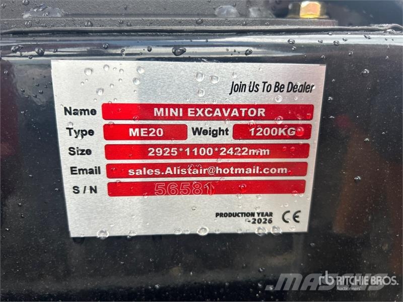 ME20-RED Mini Excavator (Unused) Mini bagri <7t