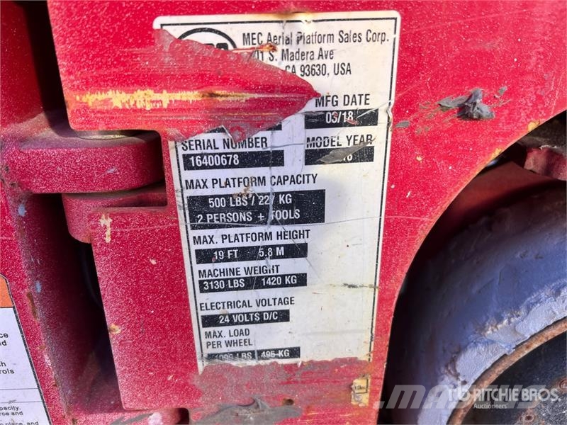 MEC 1930SE Electric Scissor Lift Saxlifte