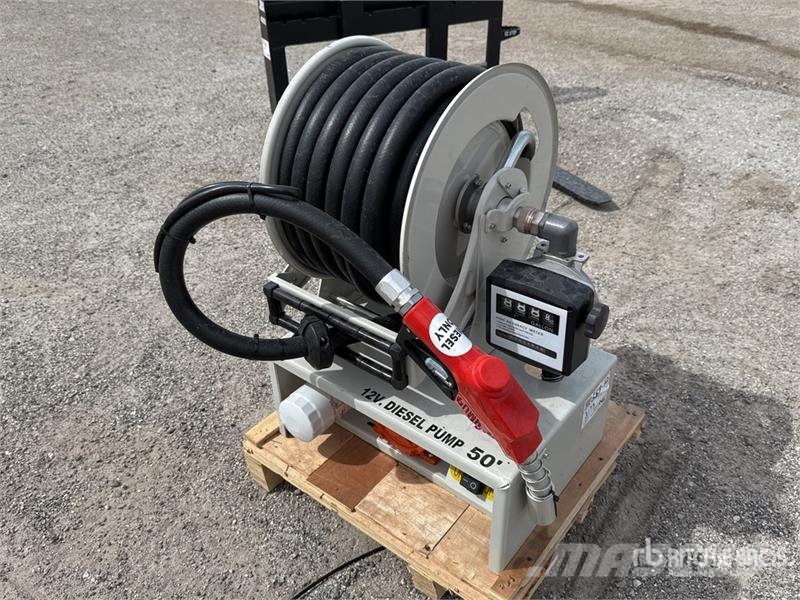 Metered 50 ft Diesel Fuel Reel w/ HD 12v Pump (Unu Gradbeništvo - drugo