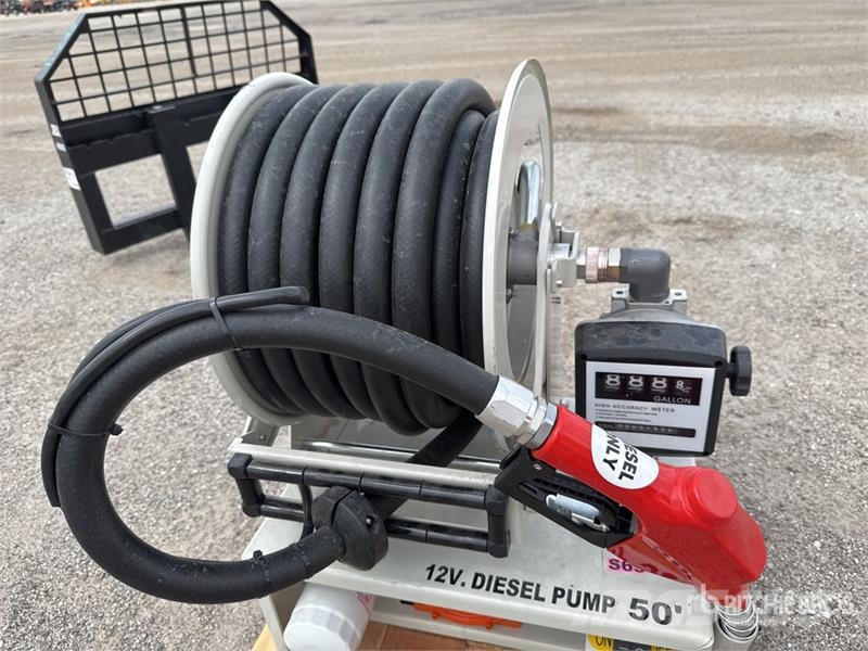 Metered 50 ft Diesel Fuel Reel w/ HD 12v Pump (Unu Gradbeništvo - drugo