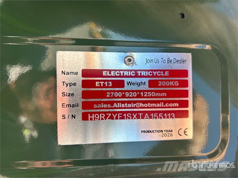  MGC40-Green Quantity of 4 Electric Trike (Unused) Automobili