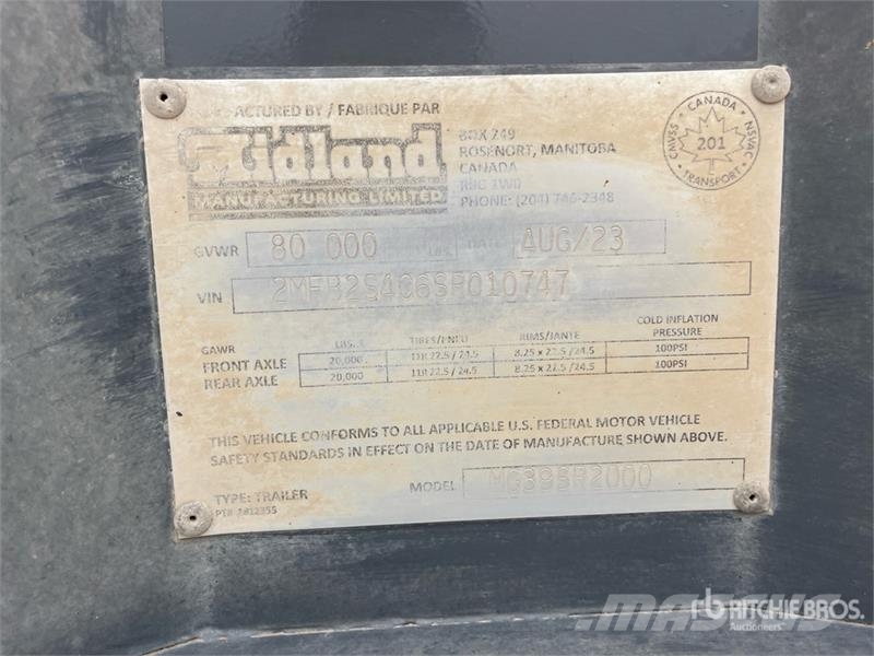 Midland SR2000 39 ft T/A Belly Dump Trailer Pašizgāzējs