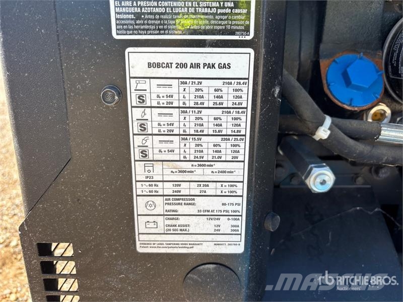Miller Bobcat 200 Air Pak 200 A Skid-Mounted Multi-Proces Зварювальні апарати