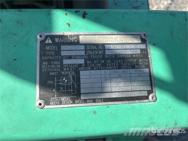Mitsubishi FG25 4400 lb Pneumatic Tire Forklift Diger