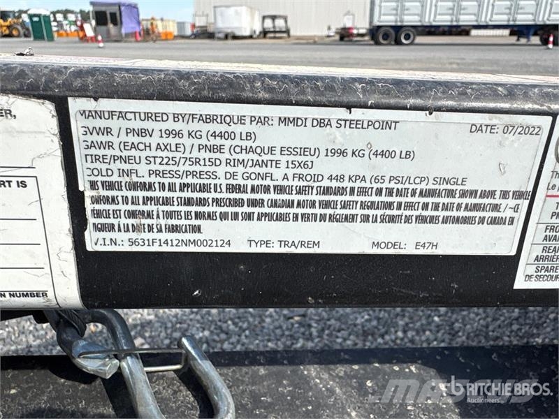 MMDI 614SLTD 6 ft S/A Equipment Trailer Autotreilerid