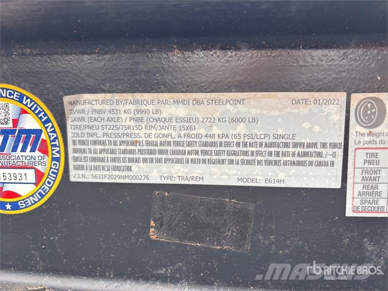 MMDI E614H 15 ft T/A Equipment Trailer Auto pārvadāšanas treileri