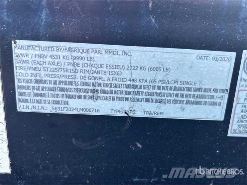 MMDI TRA/REM 14 ft T/A Equipment Trailer Auto pārvadāšanas treileri