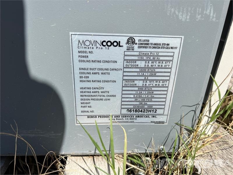 MovinCool ClimatePro12 Air Conditioner Kütte- ja sulatusseadmed