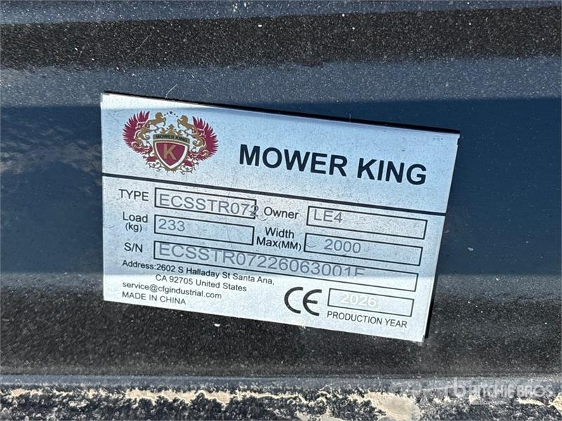 Mower King ECSSTR072 72 in Skid Steer Tiller (Unus Motoreggen / Rototiller