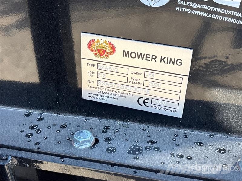 Mower King SSAB72 72 in Skid Steer Broom (Unused) Kefék