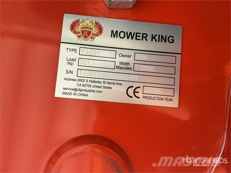  Mower King TAS-81 72 in 3-Point Rotary Tiller (Unu Rotorharver/ jordfresere