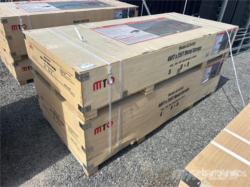  MTO A2545G 25 ft x 46 ft Metal Garage Storage Buil Stålrammmer