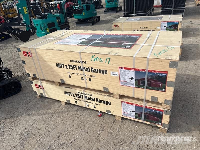 MTO A2545G 25 ft x 46 ft Metal Garage Storage Buil Stahlrahmenaufbauten