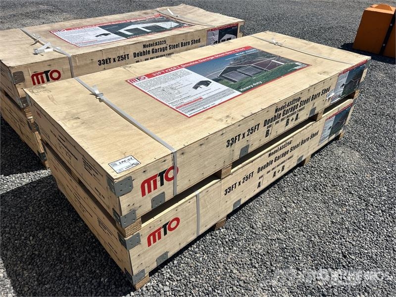 MTO A3325 Double Garage Metal Shed (Unused) Ατσάλινο πλαίσιο κτιρίων