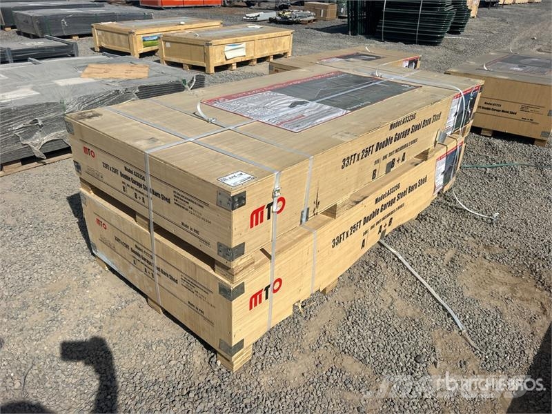 MTO A3325G 25 ft x 33 ft Double Garage Metal Shed Tērauda karkasa ēkas