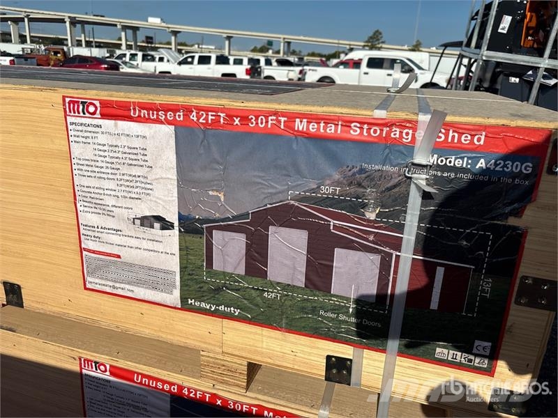 MTO A4230G Metal Storage Shed (Unused) Steel frame buildings