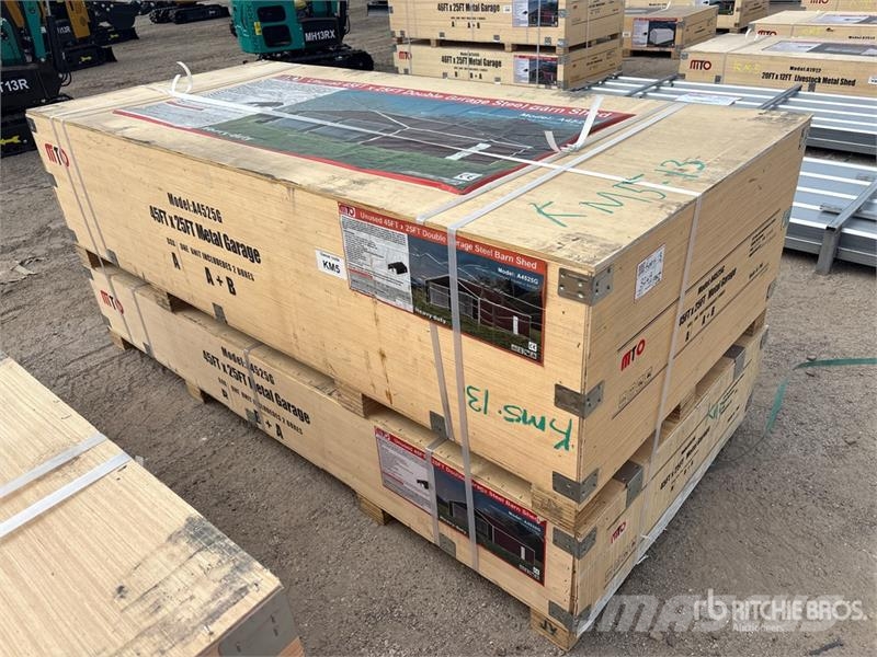 MTO A4525G Double Garage Metal Shed (Unused) Stahlrahmenaufbauten