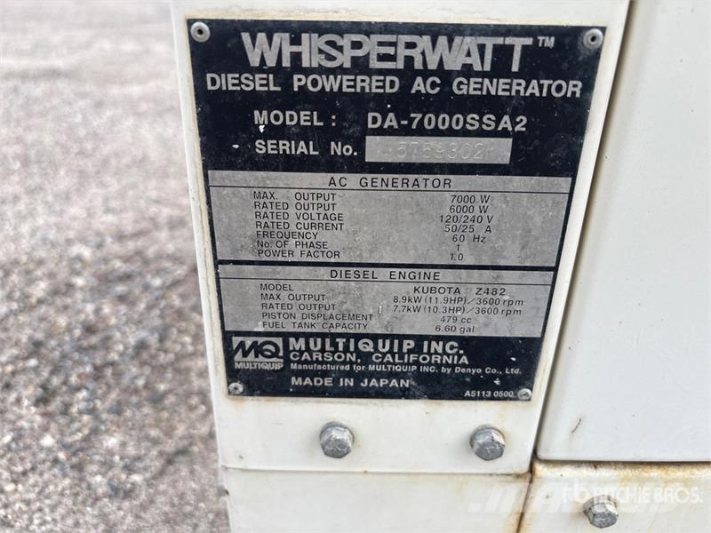 MultiQuip DA-7000SSA Dieselgeneraattorit