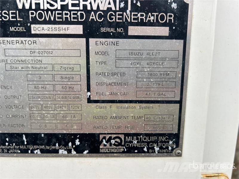 MultiQuip DCA-25SSI4F 20 kW Mobile Generator Set مولدات ديزل