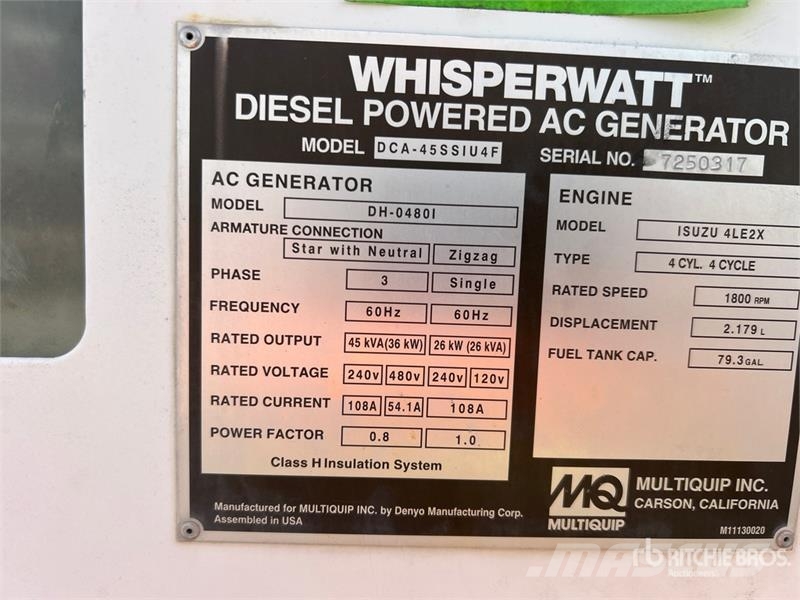 MultiQuip DCA45SSIU4F مولدات ديزل