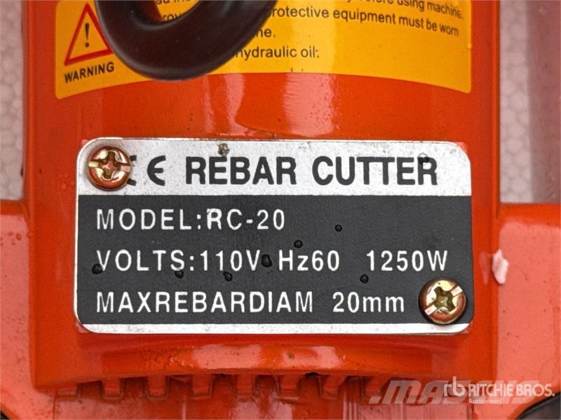 Mustang RC20 3/4 in Rebar Cutter (Unused) Outros Florestal