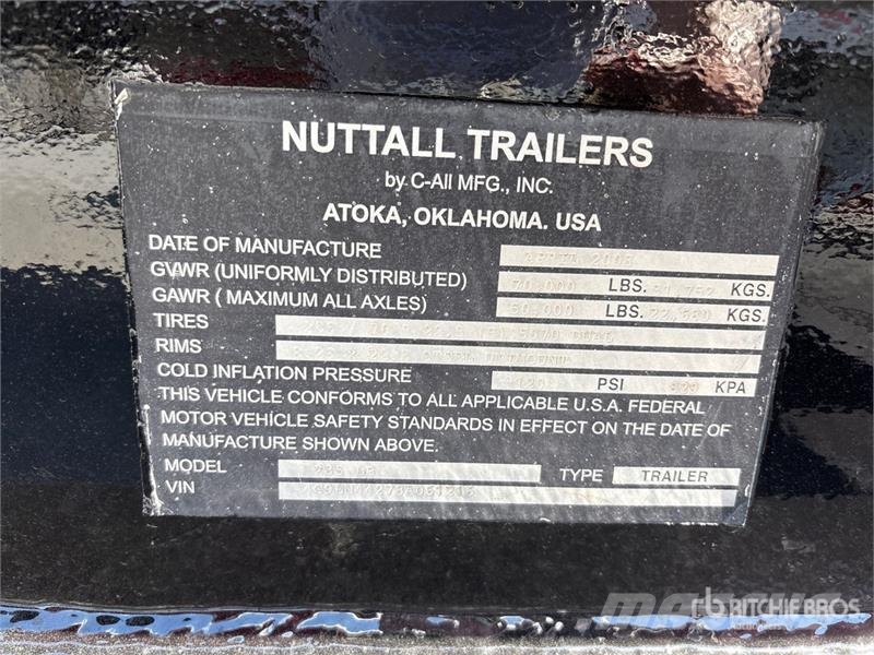 Nuttall 235LB T/A Lowboy Oilfield Trailer Macchine utensili