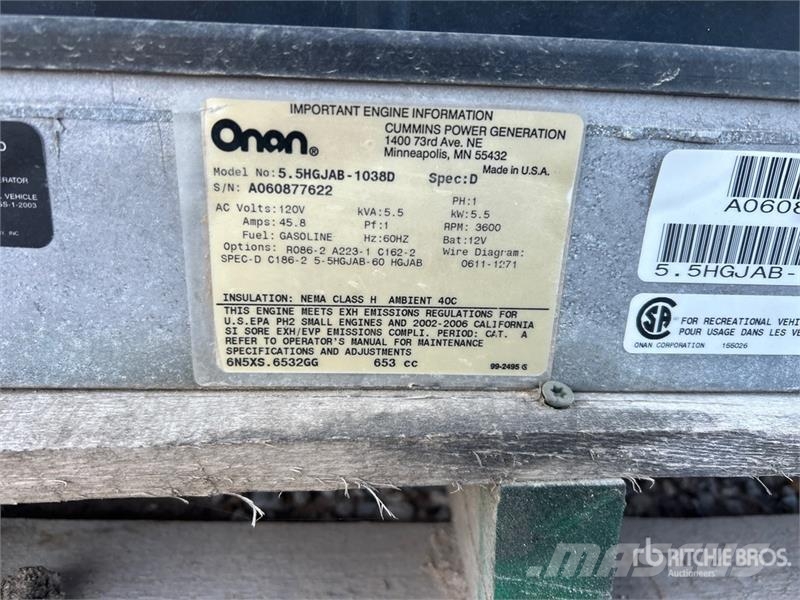 Onan 5.5HGJAB-1038D 5.5 kW Skid-Mounted . Generator Set مولدات ديزل