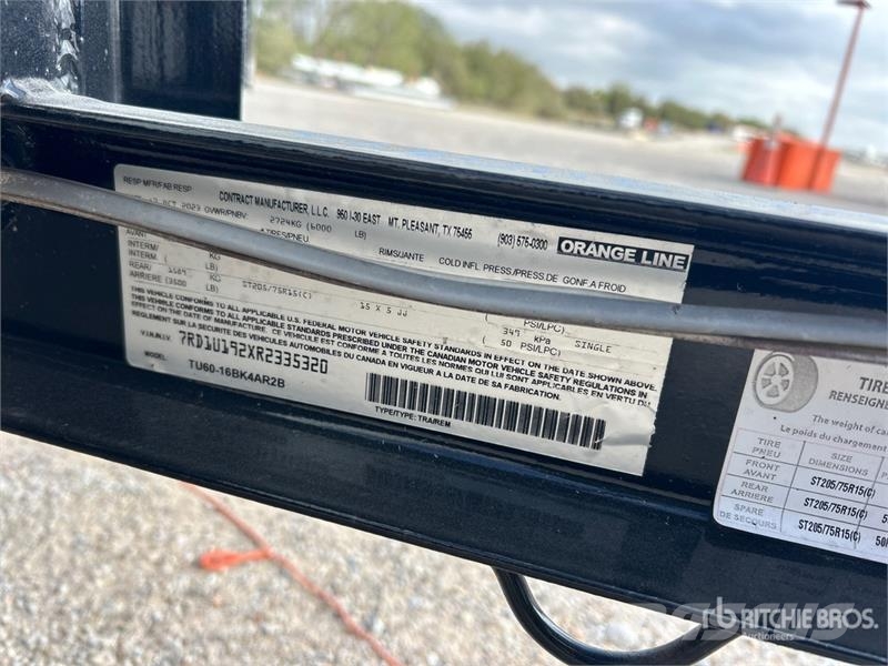 Orange Line TU60-16BK4AR2B 16 ft T/A One Ramp Utility Trailer Druge prikolice