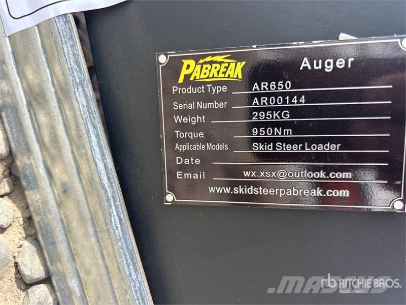  PABREAK AR650 Skid Steer Auger (Unused) ドリル
