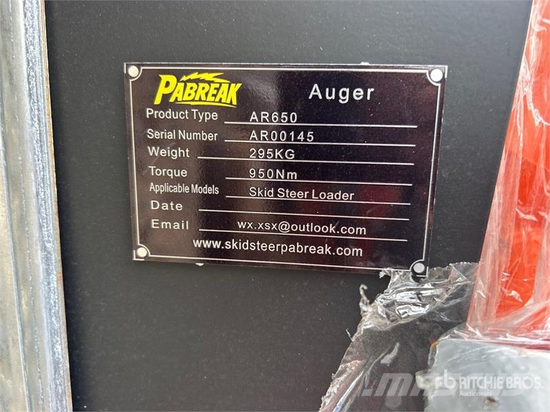 PABREAK AR650 Skid Steer Auger (Unused) Taladros