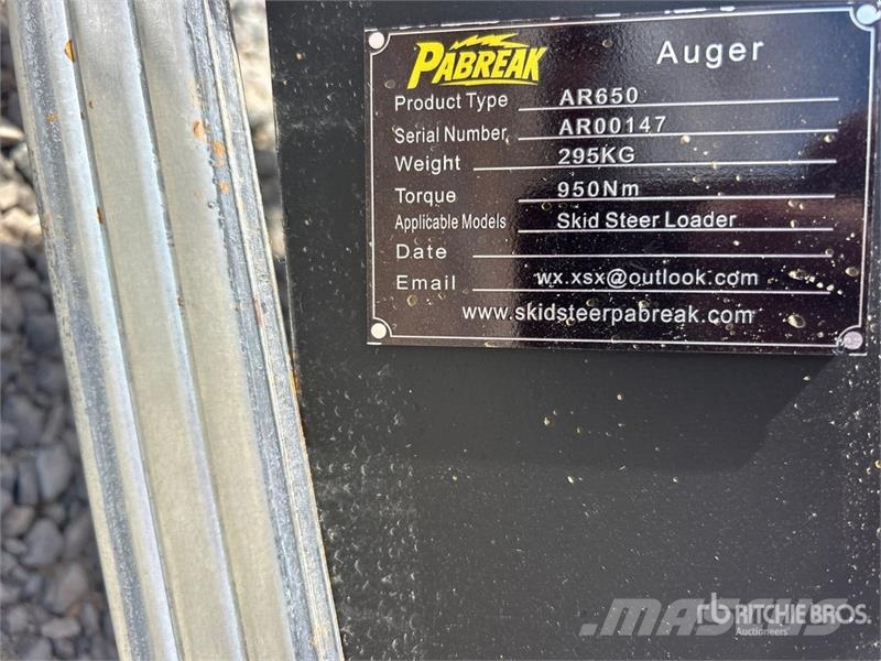 PABREAK AR650 Skid Steer Auger (Unused) ドリル
