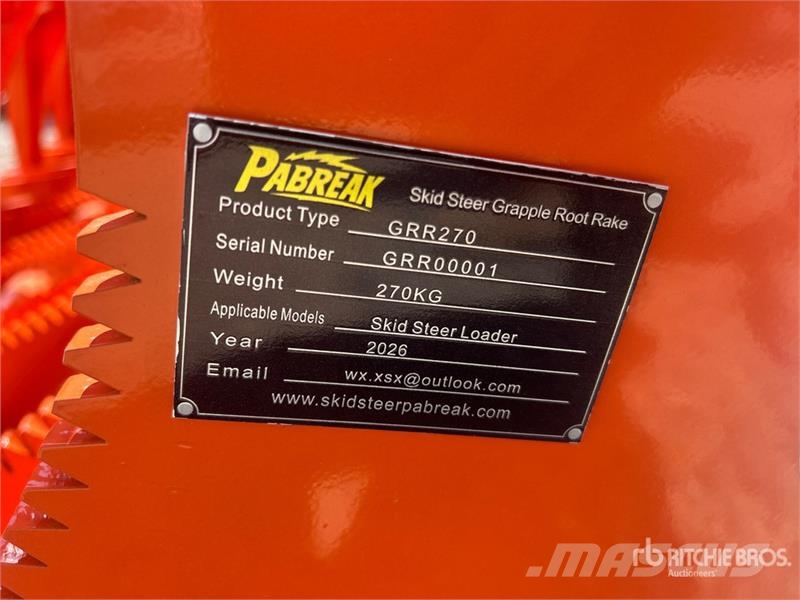PABREAK GRR270 62 in Skid Steer Root Rake (Unused) Okretači i sakupljači sena